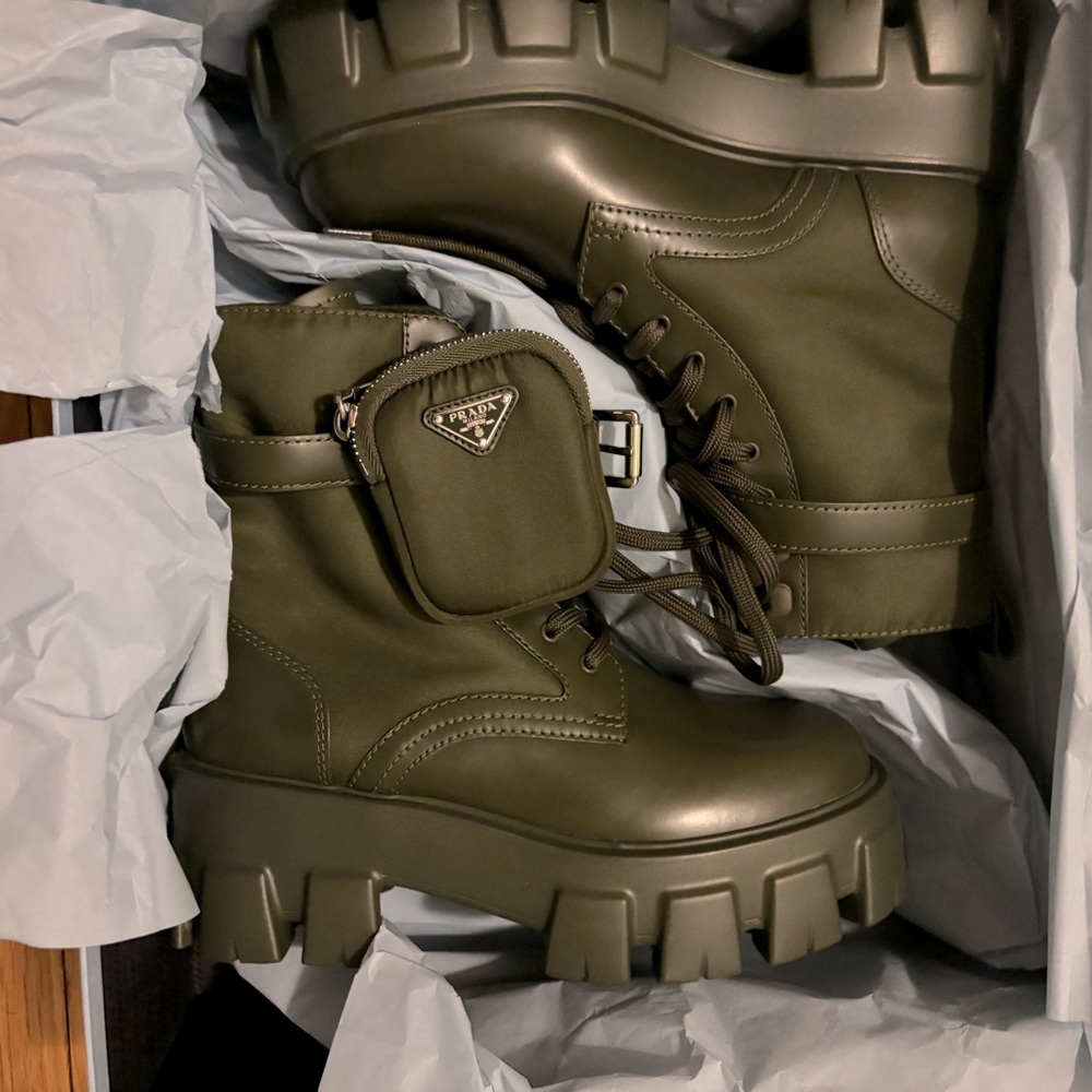 NWT Prada Combat Boot